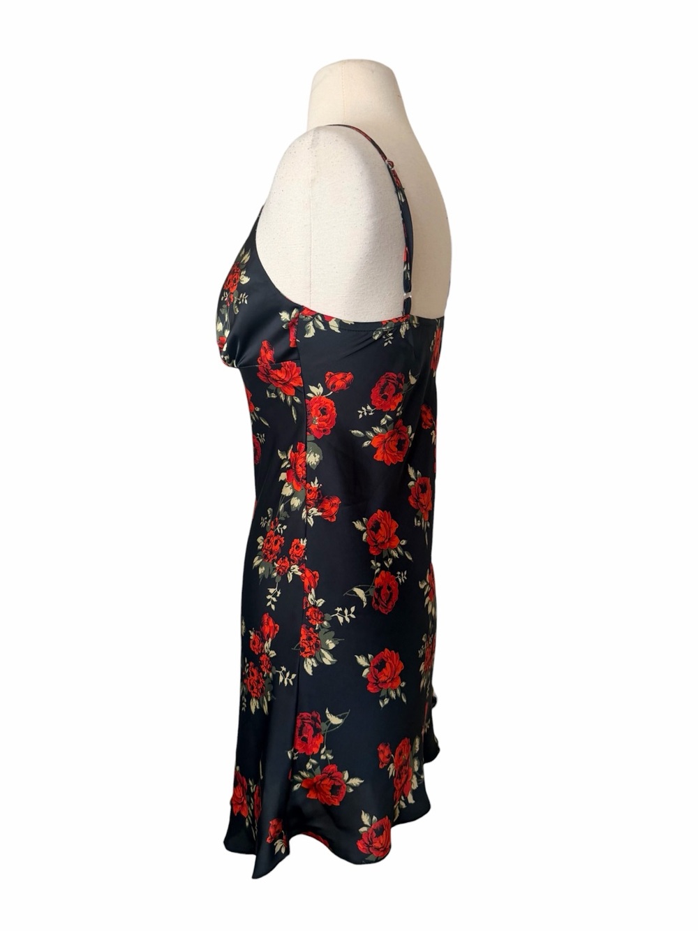 VINTAGE ROSE MINI SLIP DRESS. - Picture 4 of 6